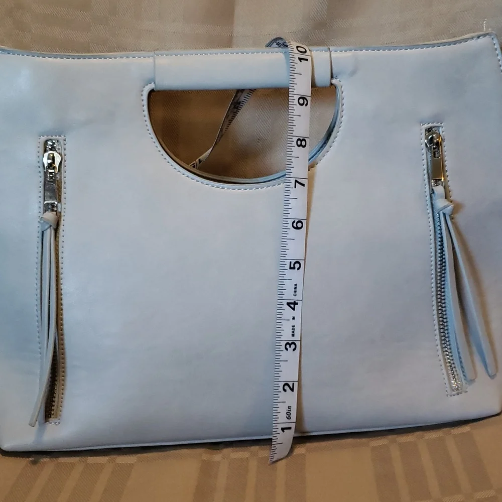 Grey Vegan Leather Clutch (bin 5) - Picture 2 of 4